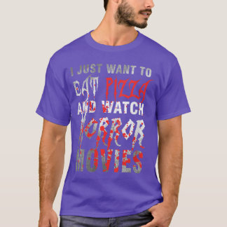 Camiseta Mulheres Eu Só Quero Comer Pizza E Assistir Filmes