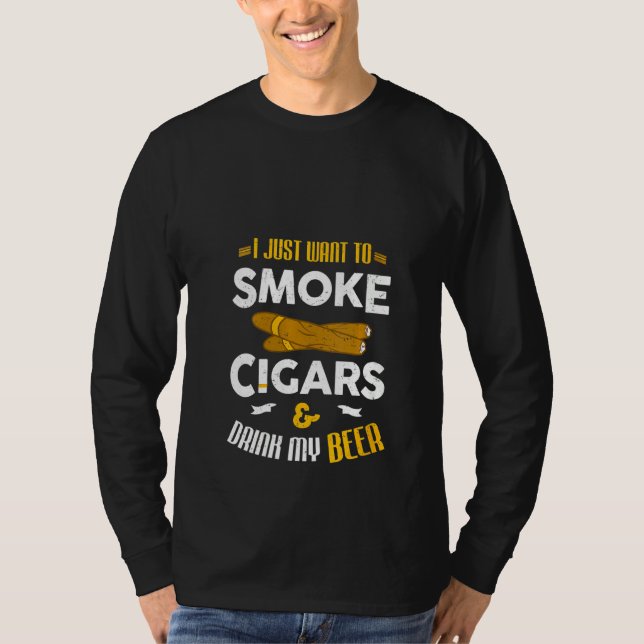 Camiseta Mulheres Eu Só Quero Fumar Cigarros E Beber Pode S (Frente)