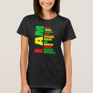 Camiseta Mulheres Eu Sou Uma Mulher Negra Que Educou Melani
