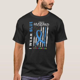 Camiseta Mulheres Eu Uso Azul Pelo Meu Marido Conscientizaç