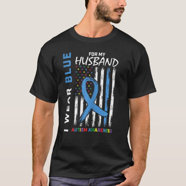 Camiseta Mulheres Eu Visto Azul Para Minha Consciência De A (Frente)