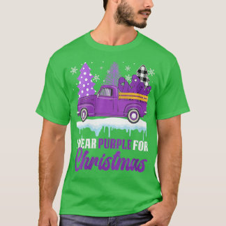 Camiseta Mulheres Eu Visto Roxo Para A Epilepsia De Natal A