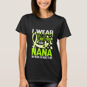 Camiseta Mulheres Eu Visto Verde limão Para Meu Linfoma De