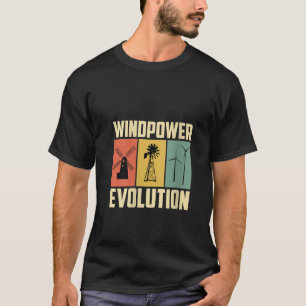 Camiseta Mulheres EVOLUÇÃO DO PODER DO VENTO Retro Engraçad