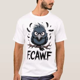 Camiseta Mulheres F Caw F Raven Moon Halloween Black Crow