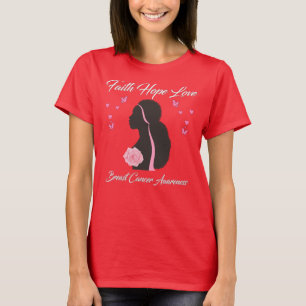 Camiseta Mulheres Faith Esperam Amar Fluxo de Consciência d