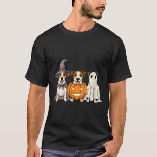 Camiseta Mulheres Fantasma Assustador Jack Russell Terrier 