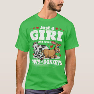 Camiseta Mulheres Fazendas Animais Macacos Fazendeiros Garo