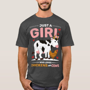 Camiseta Mulheres Fazendeiras Galinhas Amam Raparigas Fazen