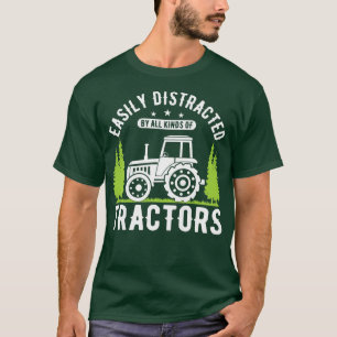 Camiseta Mulheres fazendeiras se distraem facilmente por to
