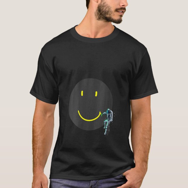 Camiseta Mulheres Fazer Sorriso de Lua Astronauta Pulveriza (Frente)