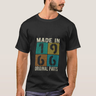 Camiseta Mulheres Feitas Em 1966 Vintage Retro Peças Origin