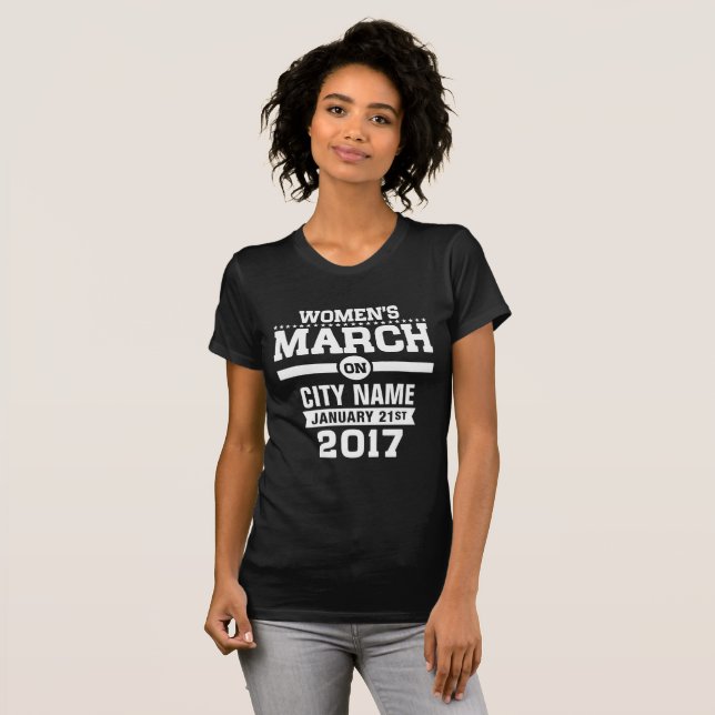 Camiseta Mulheres feitas sob encomenda março (Frente Completa)