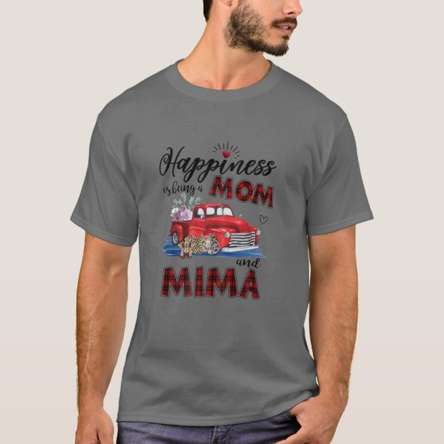 Camiseta Mulheres Felicidade É Ser Mãe E Mima Flor De Carro (Frente)