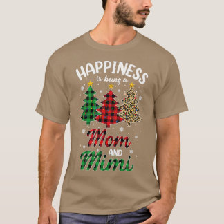 Camiseta Mulheres Felicidade é ser mãe e mimi Leopard C