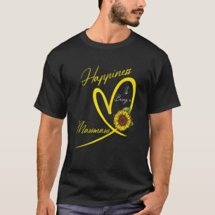 Camiseta Mulheres Felicidade É Ser Um Girassol Mawmaw 1