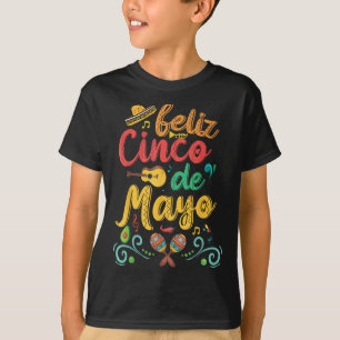 Camiseta Mulheres Feliz Cinco De Mayo Fiesta Partido Mexica