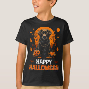 Camiseta Mulheres Feliz Dia das Bruxas Cachorro 2