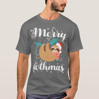 Camiseta Mulheres Feliz Natal Slothmas Lovers Amantes