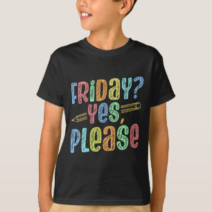 Camiseta Mulheres Feliz Sexta-feira Sex Yay Professora Esco