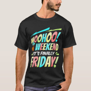 Camiseta Mulheres Feliz Sexta-feira Sex Yay Professora Esco