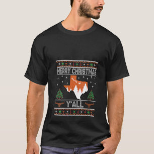 Camiseta Mulheres Feliz Xmas Y Todos Texas Homens de Combin