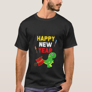 Camiseta Mulheres Felizes anos novos Eve Firecracker T Rex
