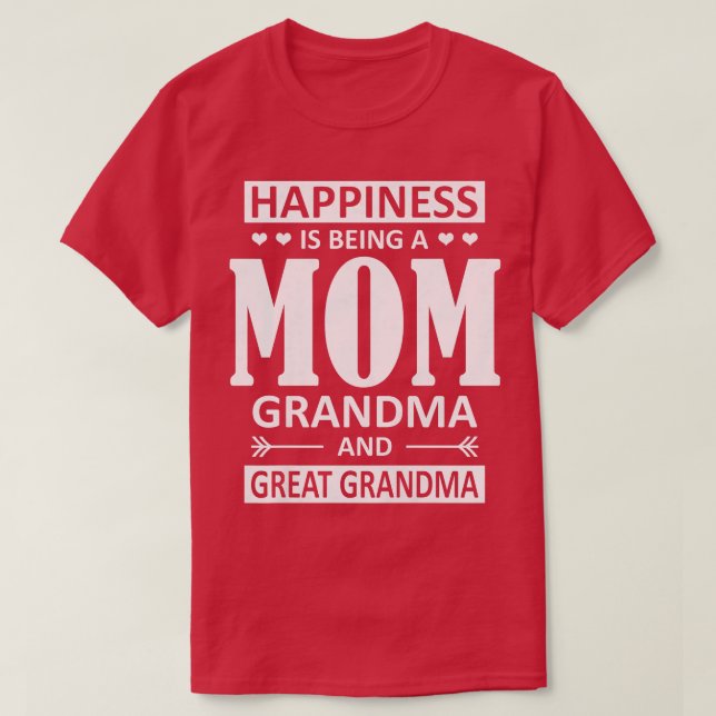 Camiseta Mulheres Felizes é ser uma avó e um Excelente (Frente do Design)