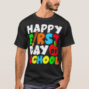 Camiseta Mulheres Felizes Primeiro Dia de Professores Engra