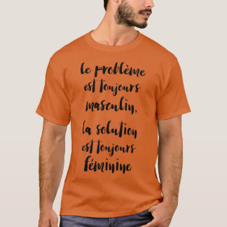 Camiseta Mulheres feministas francesas para francófonos e f