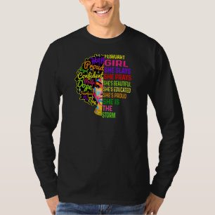 Camiseta Mulheres Fevereiro Menina Ela Apresenta E Reza Ani