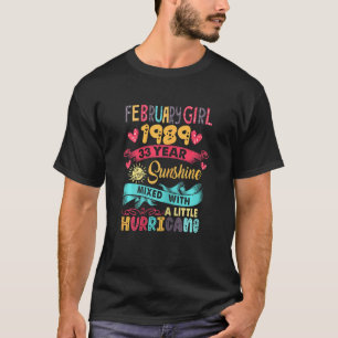 Camiseta Mulheres Fevereiro Rapariga 1989 33 Anos 33 Sunshi