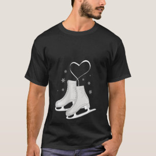 Camiseta Mulheres Figura Ice Skating Heart Figure Skater Lo