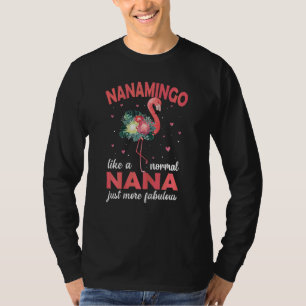Camiseta Mulheres Flamingo Nanamingo Como Uma Flam Normal D