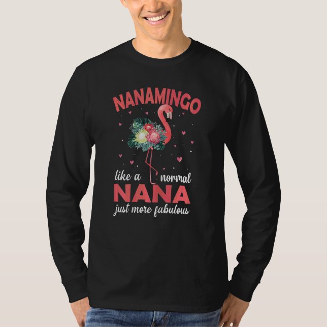 Camiseta Mulheres Flamingo Nanamingo Como Uma Flam Normal D (Frente)