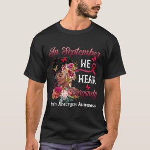 Camiseta Mulheres Flor Borboleta Aneurisma Cerebral Conscie