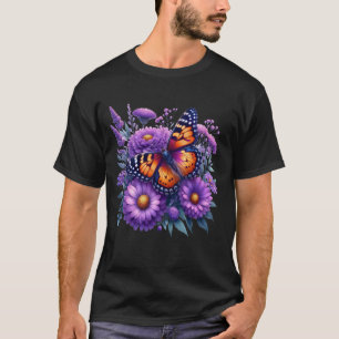 Camiseta Mulheres Flor Floral Primavera Borboleta
