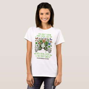Camiseta Mulheres Florais Forte Apoio à Paralisia Cerebral