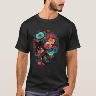 Camiseta Mulheres florescem afro-negras africanas 2