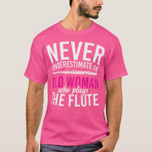 Camiseta Mulheres Flutistas Aposentadas Marchando Música Ba