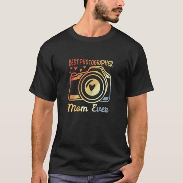 Camiseta Mulheres Fotógrafo Mãe Fotografia Mãe Câmera Mãe (Frente)