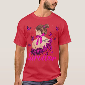 Camiseta Mulheres Frisas Cor-de-Rosa com Câncer da Mama Sen