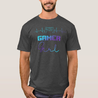 Camiseta Mulheres Gamers Meninas Coração Latejante Video Ga