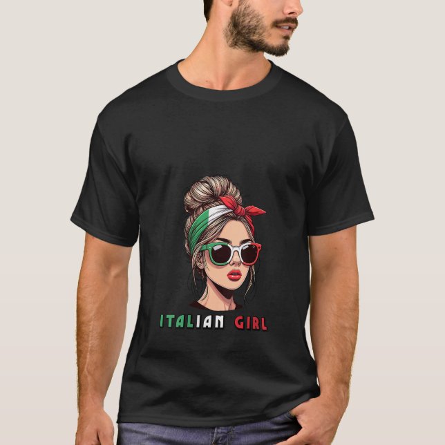 Camiseta Mulheres Garota italiana Itália garotas ragazza it (Frente)