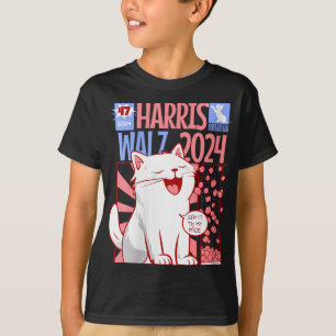 Camiseta Mulheres Gatinhas Para Kamala Harris Wz 2024 Dizem