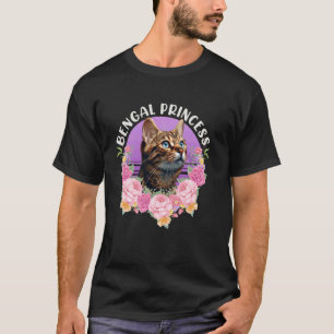 Camiseta Mulheres Gato Bengal PRINCESA BENGAL Vintage Mãe G