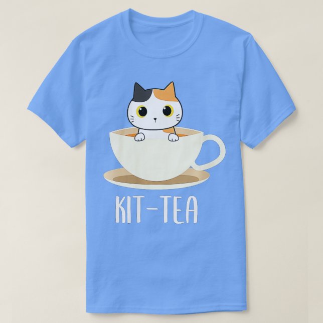 Camiseta Mulheres Gatos Bonitos Kit Tea Engraçado Gato Love (Frente do Design)
