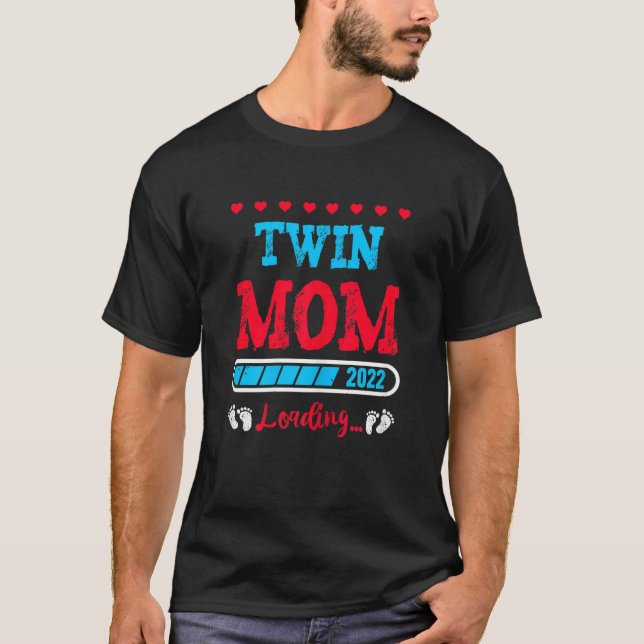 Camiseta Mulheres Gêmeas Gêmeas Mamãe Gêmeas Mãe A Estar Gr (Frente)