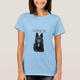 Camiseta Mulheres German shepherd Negro Shepard T Cachorro