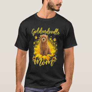 Camiseta Mulheres Girassol Goldendoododle Mãe Dia de as mãe